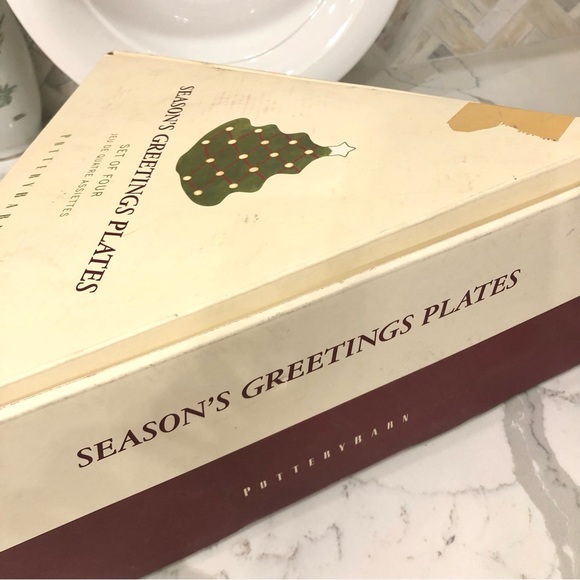 LAST ONE! Pottery Barn Season’s Greetings Christmas Tree Plate - Picture 6 of 6